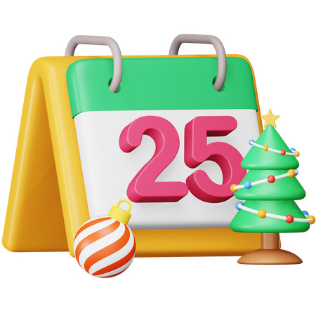 Christmas Calendar  3D Icon