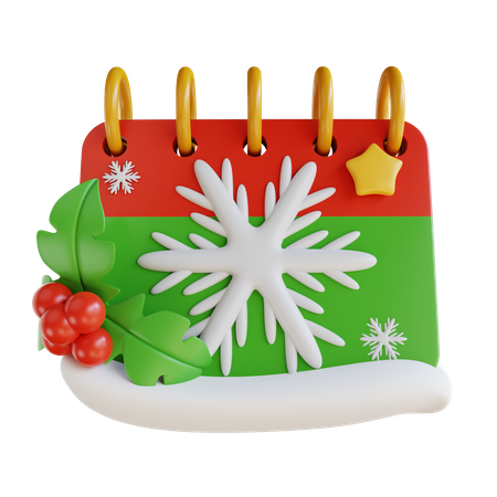 Christmas Calendar  3D Icon