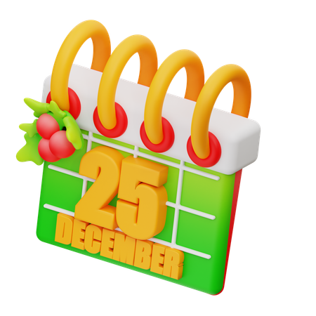 Christmas Calendar  3D Icon