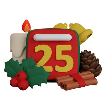 Christmas Calendar  3D Icon