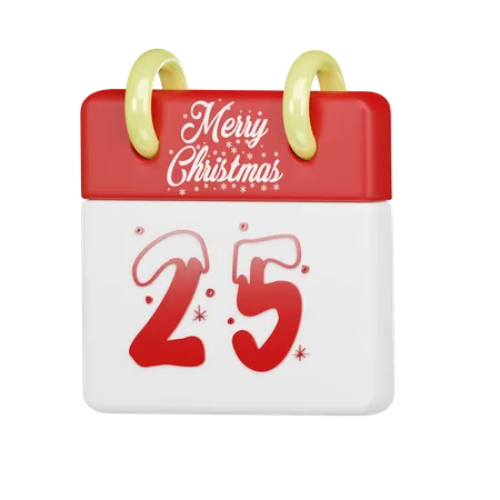 Christmas Calendar  3D Icon