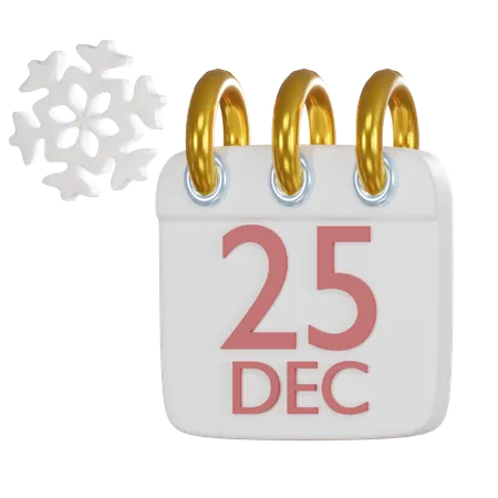 Christmas Calendar  3D Icon