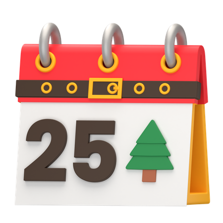 Christmas Calendar  3D Icon