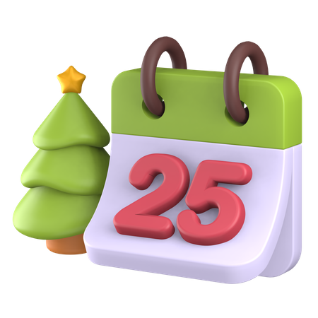 Christmas Calendar  3D Illustration