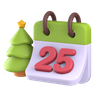 3d christmas calendar logo