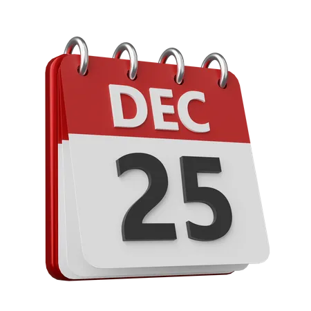 Christmas Calendar 3D Icon