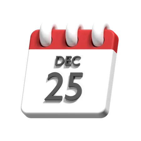 Christmas Calendar  3D Icon