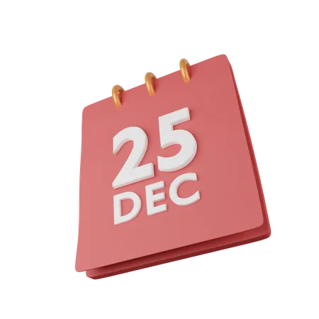 Christmas calendar  3D Icon
