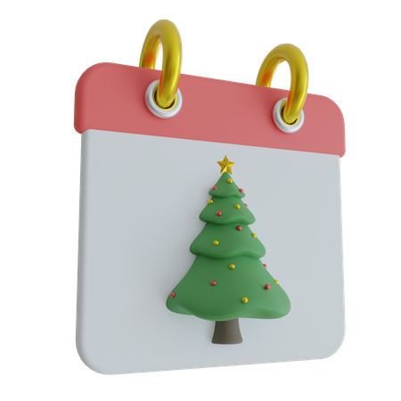 Christmas Calendar 3D Icon