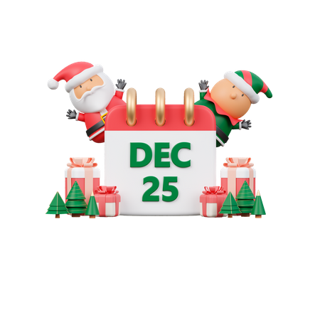Christmas Calendar  3D Icon