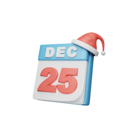 3 D Rendering Christmas Calender Illustration Object 3D Icon
