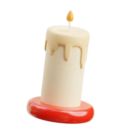Christmas candle  3D Icon