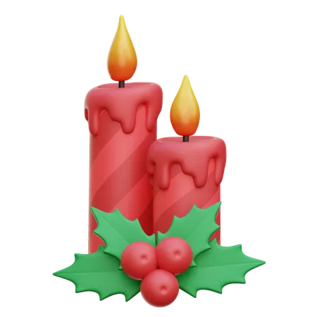 Christmas  Candle  3D Icon