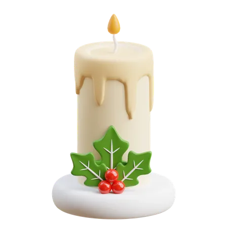 Christmas candle  3D Icon