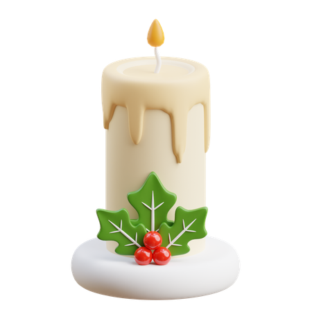 クリスマスキャンドル  3D Icon