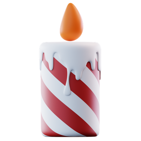 クリスマスキャンドル  3D Icon