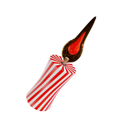 Christmas Candle  3D Icon