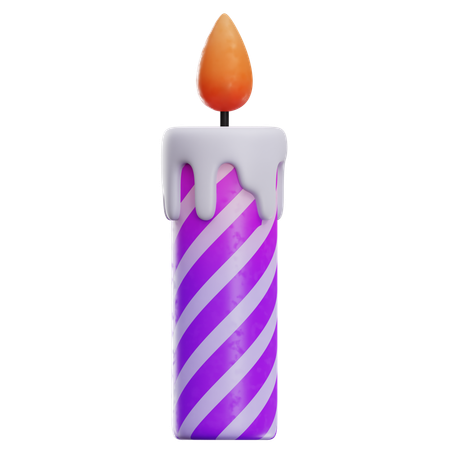 Christmas Candle  3D Icon