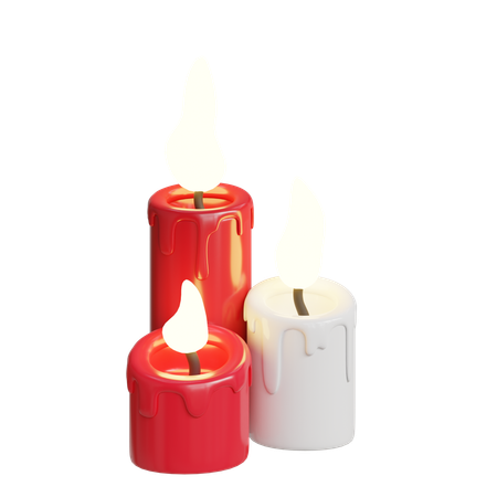 Christmas Candle  3D Icon