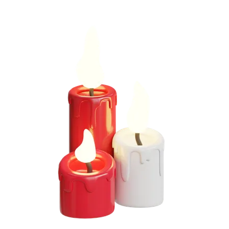 Christmas Candle  3D Icon