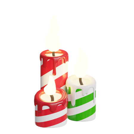 Christmas Candle  3D Icon