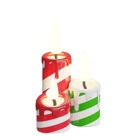 Christmas Candle  3D Icon