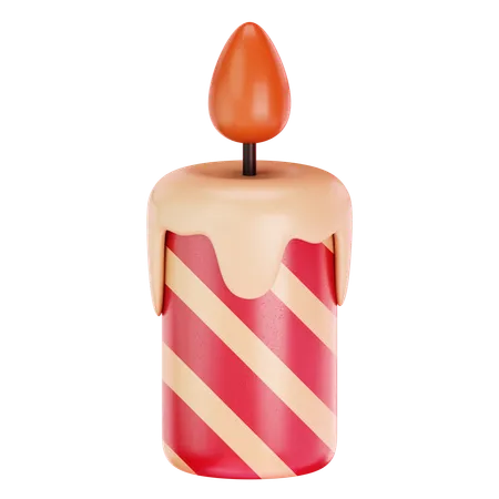 Christmas Candle  3D Icon