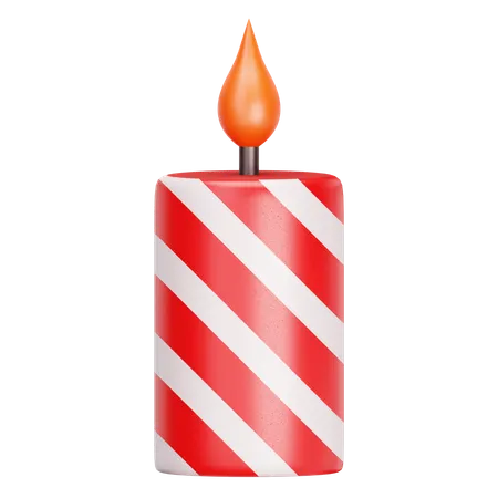 Christmas Candle  3D Icon