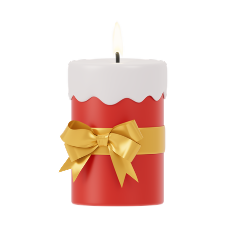 Christmas Candle  3D Icon