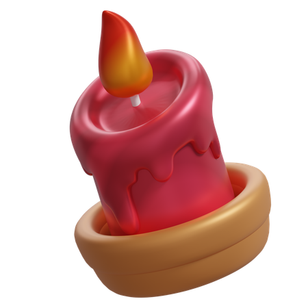 Christmas candle  3D Icon