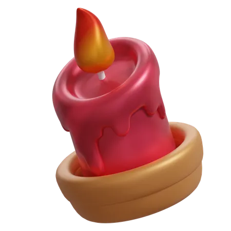 Christmas candle  3D Icon