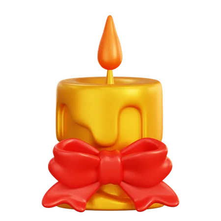 Christmas Candle  3D Icon