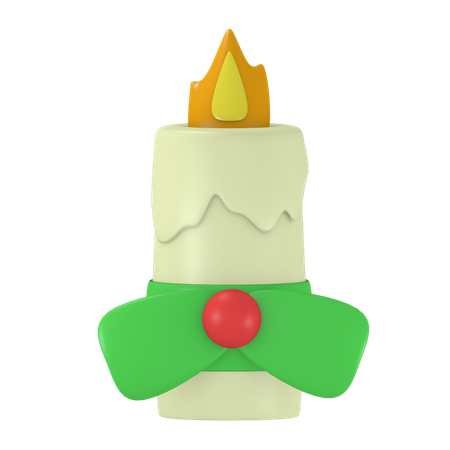 Christmas Candle  3D Icon