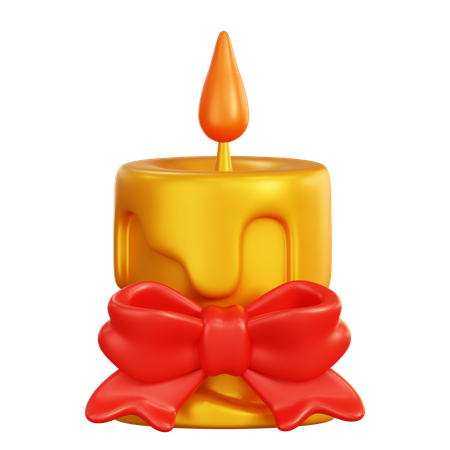 Christmas Candle  3D Icon