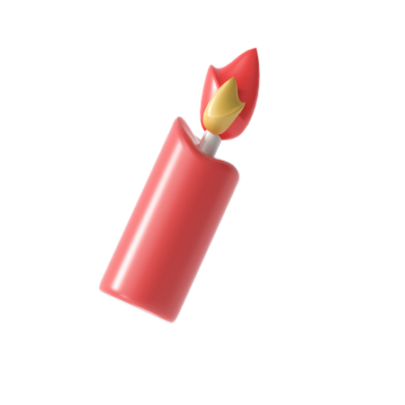 Christmas candle  3D Illustration