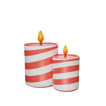 3 D Rendering Christmas Candle Illustration Object 3D Icon