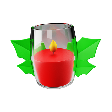 Christmas Candle 3D Icon