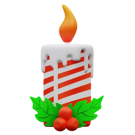 Christmas Candles  3D Icon