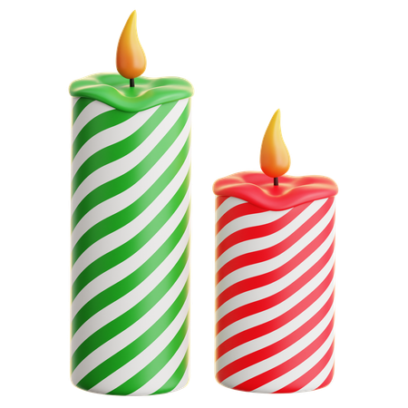 Christmas Candles  3D Icon