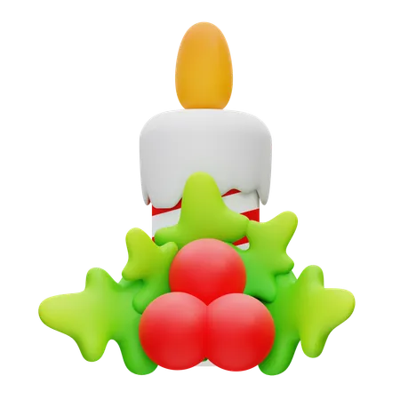 Christmas Candles  3D Icon