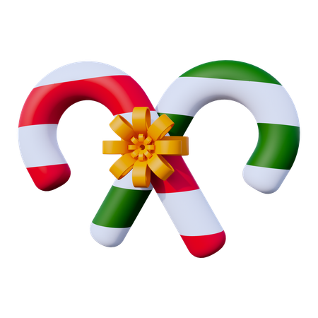 Christmas Candy Cane  3D Icon
