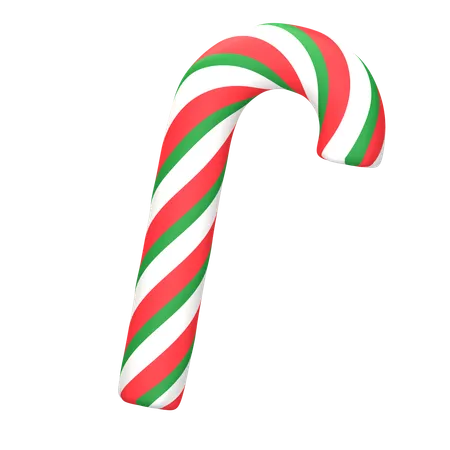 Christmas Candy Cane 3 D Icon 3D Icon