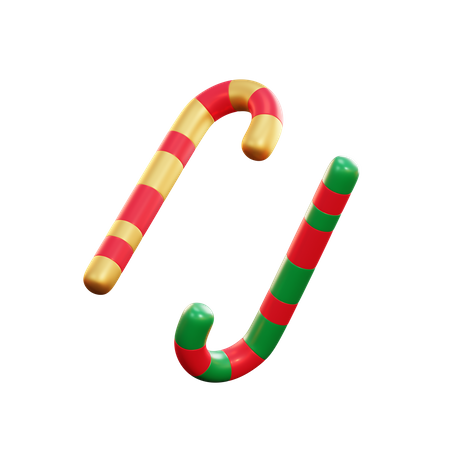 Christmas Candy Cane  3D Illustration