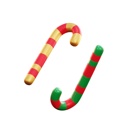 Christmas Candy Cane 3D Illustration
