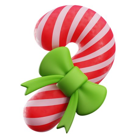 Christmas Candy Cane 3D Icon