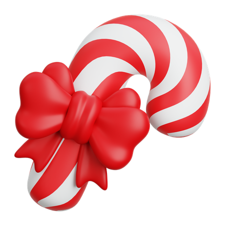 Christmas Candy Cane With  3D Icon