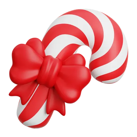 Christmas Candy Cane With  3D Icon