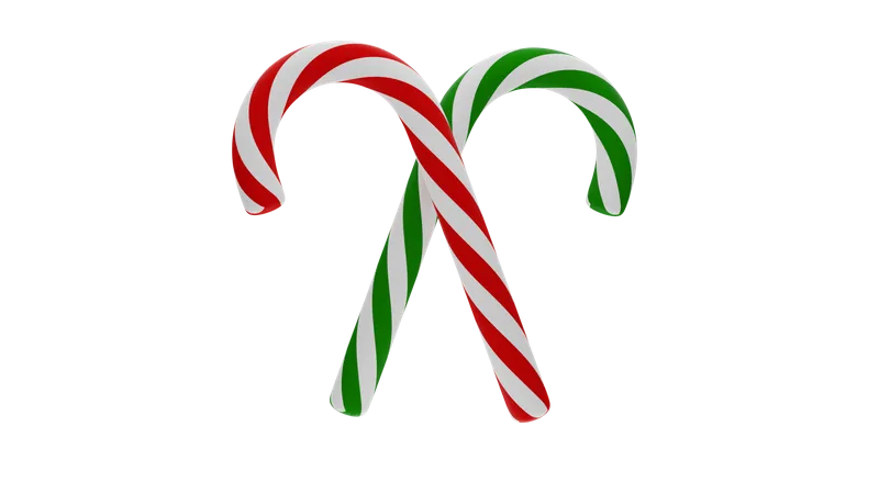 Christmas candy sticks  3D Icon