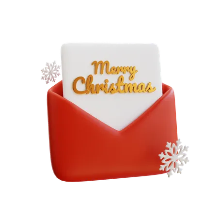 3 D Render Christmas Card 3D Icon