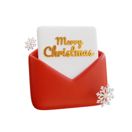 Christmas Card  3D Icon